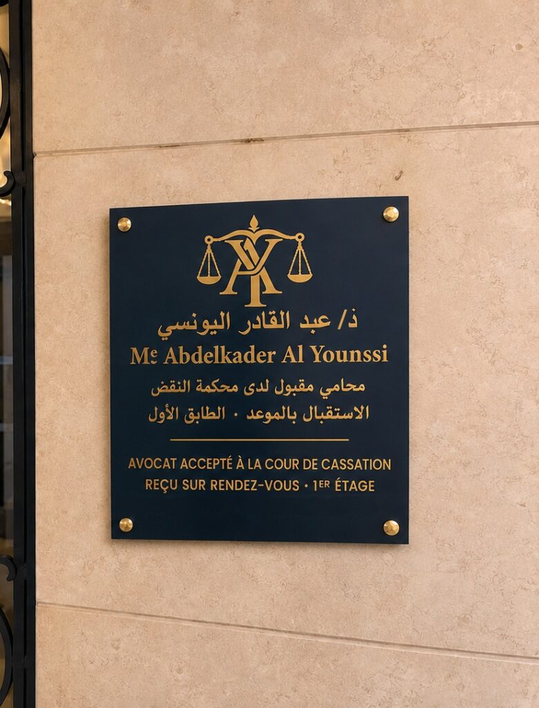 Maître Al Younssi reçoit en consultation au cabinet avocat de Tétouan, particuliers, familles, entreprises et Marocains résidant à l'étranger, en arabe, français, espagnol et rifain.